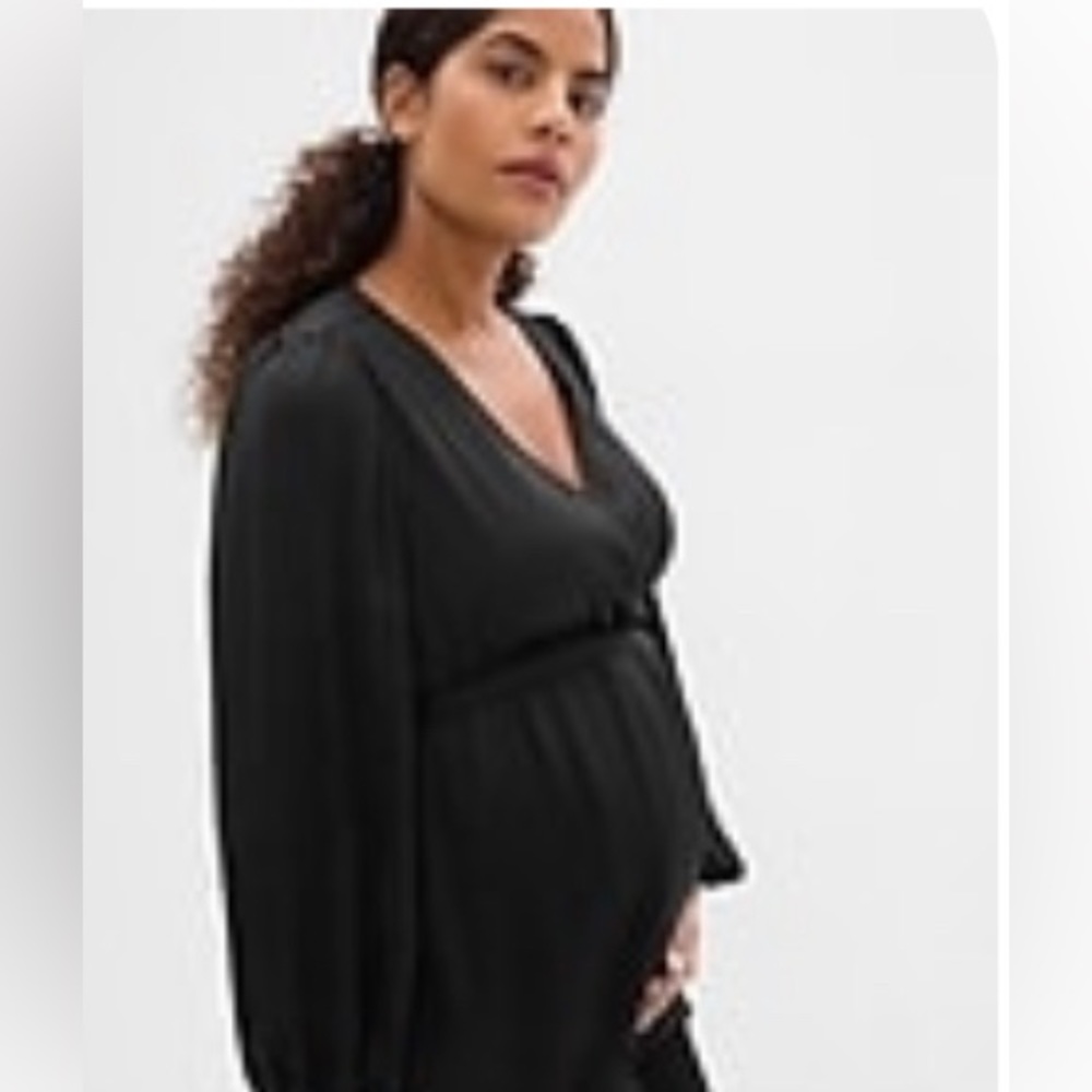 GAP Maternity Satin Wrap Top
